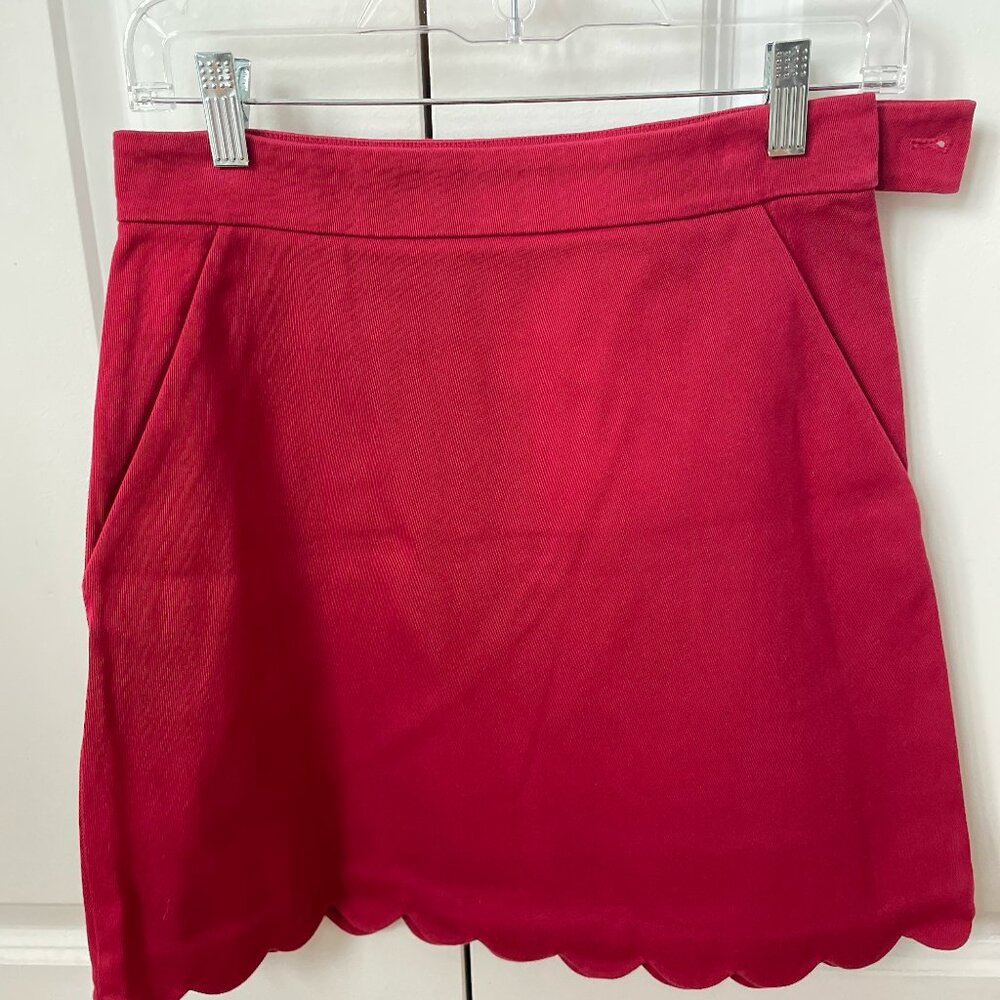 Red skirt, Acne studios style